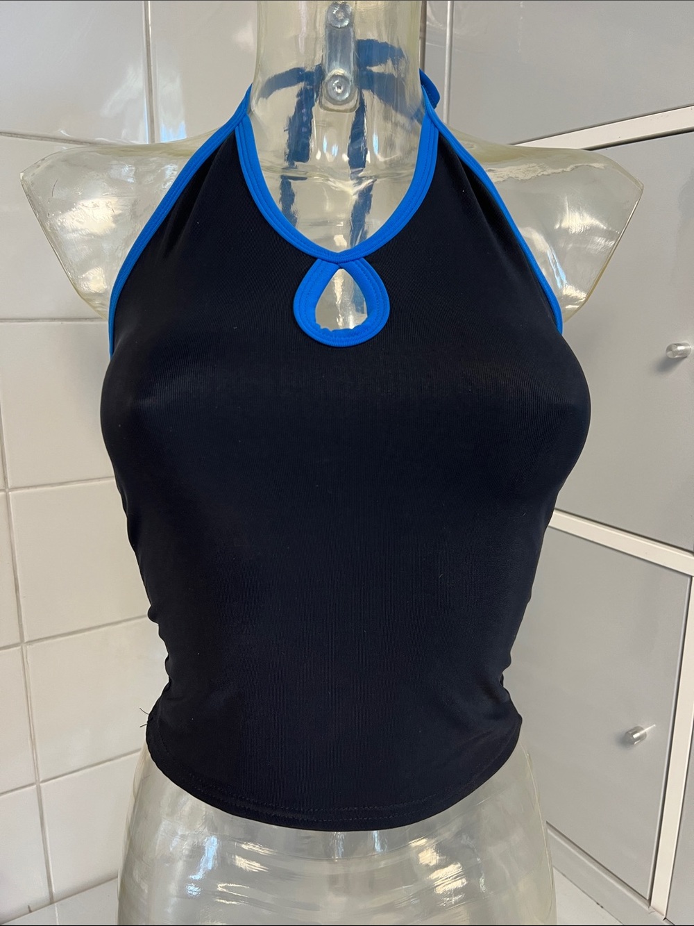 Funky Diva Bodycon Keyhole Halter Top S NWT